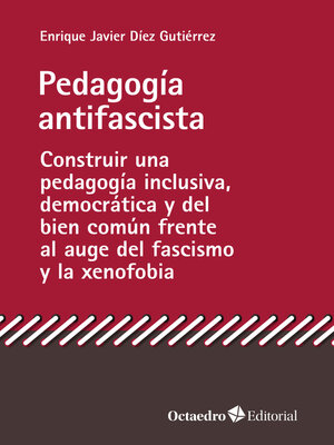 cover image of Pedagogía antifascista